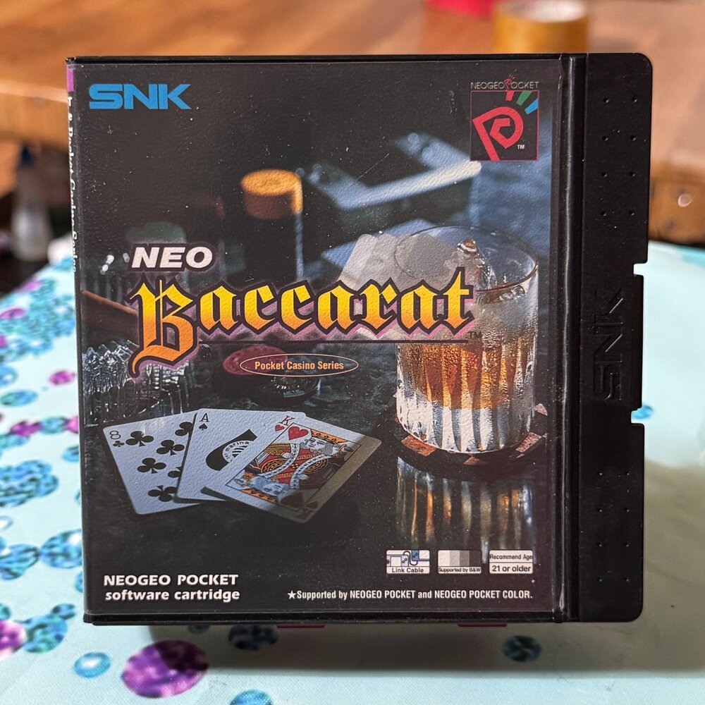 Neo Baccarat SNK Neo Geo Pocket Color NGPC Rare Vintage CIB NOS Casino Series